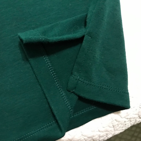 QF forest green 3/4 sleeve top with holiday camper — sparkly! (XL) - Picture 13 of 16